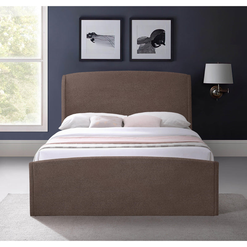 Meridian Tess Brown Velvet King Bed (3 Boxes) IMAGE 4