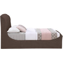 Meridian Tess Brown Velvet King Bed (3 Boxes) IMAGE 5