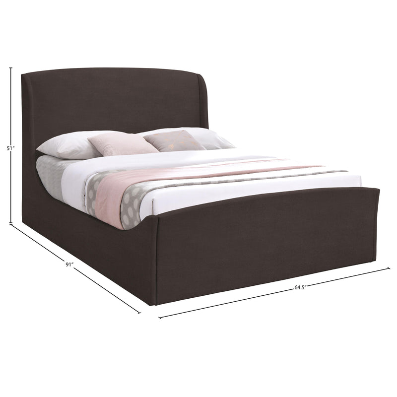 Meridian Tess Brown Velvet Queen Bed (3 Boxes) IMAGE 10
