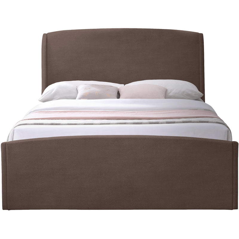 Meridian Tess Brown Velvet Queen Bed (3 Boxes) IMAGE 3