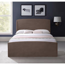 Meridian Tess Brown Velvet Queen Bed (3 Boxes) IMAGE 4