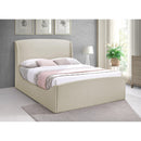 Meridian Tess Cream Velvet King Bed (3 Boxes) IMAGE 2