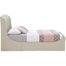 Meridian Tess Cream Velvet King Bed (3 Boxes) IMAGE 5