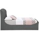 Meridian Tess Grey Velvet Queen Bed (3 Boxes) IMAGE 5