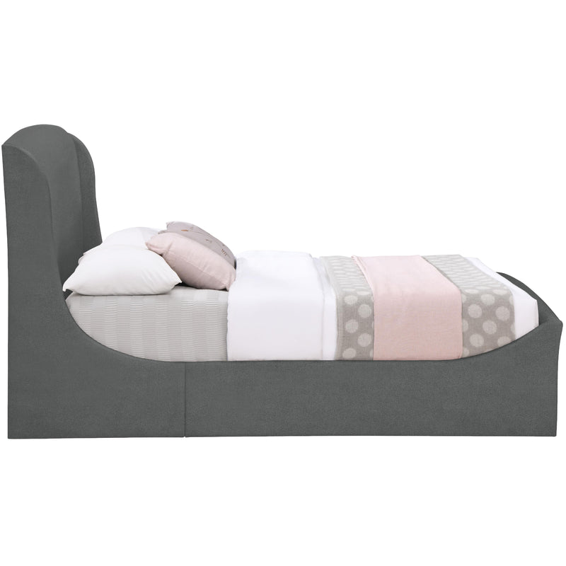 Meridian Tess Grey Velvet Queen Bed (3 Boxes) IMAGE 5