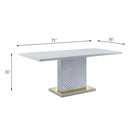 Acme Furniture Gaines DN01261 Dining Table with Pedestal Base IMAGE 5