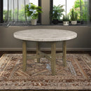 Acme Furniture Round Karsen Dining Table with Marble Top DN01449 IMAGE 1