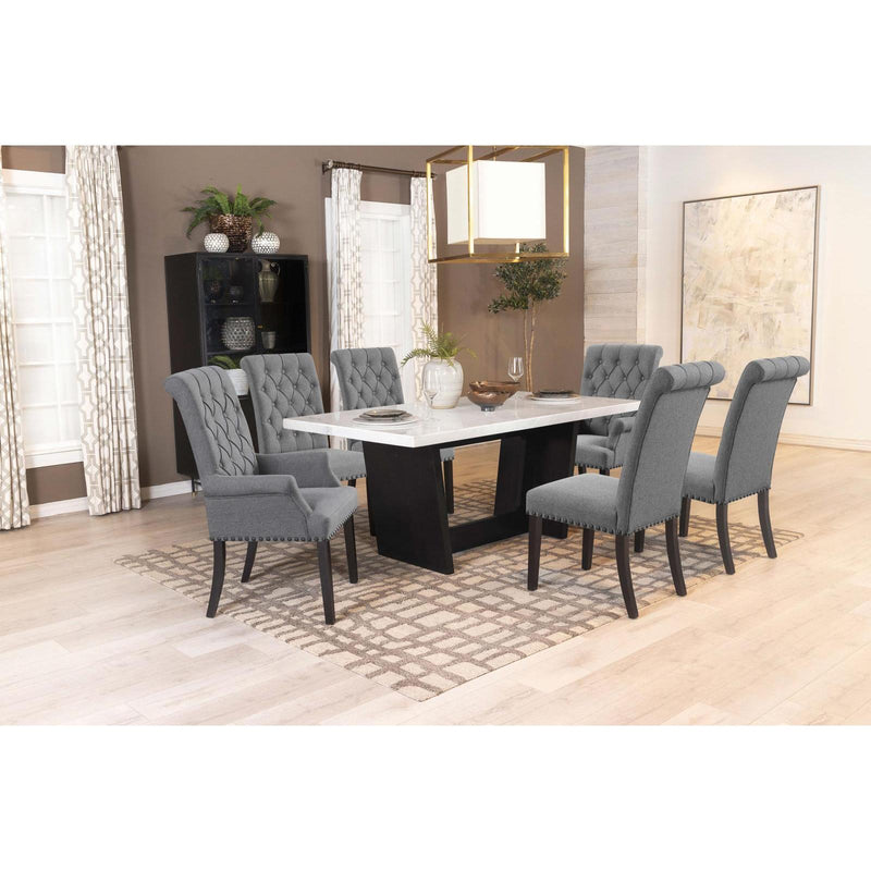 Coaster Furniture Osborne Dining Table with Marble Top and Trestle Base 115511 IMAGE 10