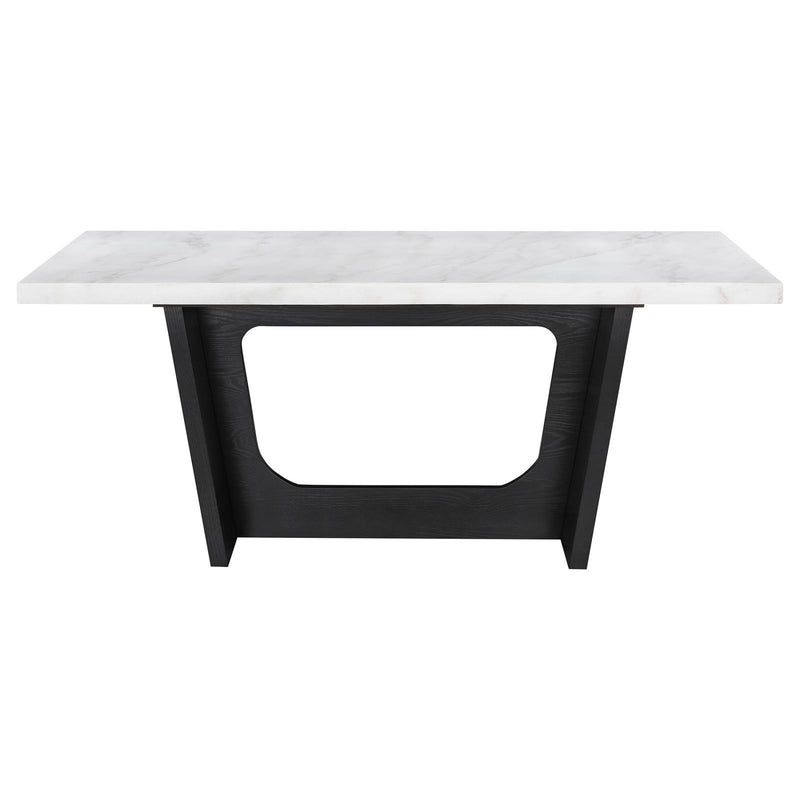  Coaster Furniture Osborne 115511 72-inch Marble Top Dining Table - Rustic Espresso IMAGE 2