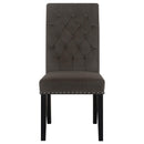  Coaster Furniture Alana 115172 Velvet Upholstered Dining Side Chair - Brown IMAGE 2