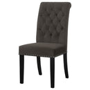  Coaster Furniture Alana 115172 Velvet Upholstered Dining Side Chair - Brown IMAGE 3