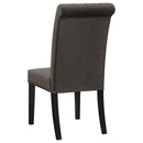  Coaster Furniture Alana 115172 Velvet Upholstered Dining Side Chair - Brown IMAGE 5