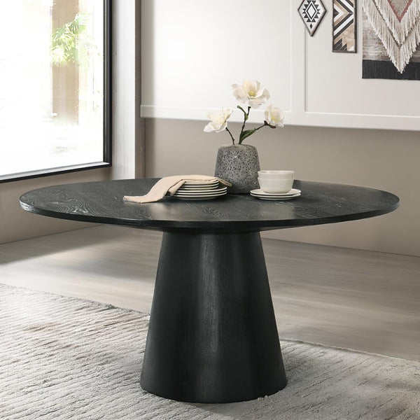 Acme Furniture Round Froja Dining Table with Pedestal Base DN01802 IMAGE 1
