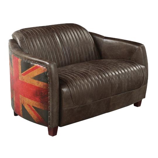 Acme Furniture Brancaster Stationary Leather Loveseat LV01810 IMAGE 1