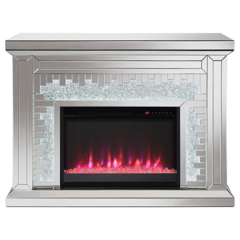 Coaster Furniture Gilmore 991048 Mirrored Freestanding Electric Fireplace - Silver IMAGE 10