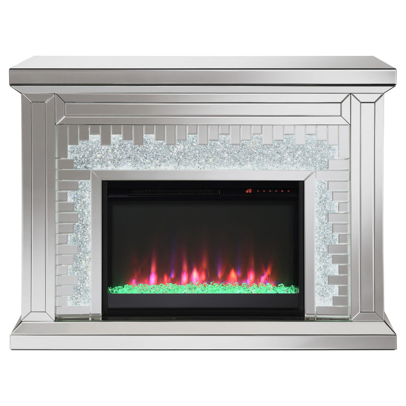 Coaster Furniture Gilmore 991048 Mirrored Freestanding Electric Fireplace - Silver IMAGE 8