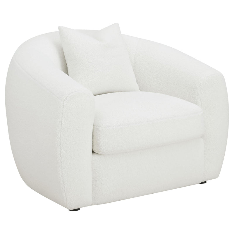  Coaster Furniture Isabella 509873 Faux Sheepskin Upholstered Accent Chair - Natural IMAGE 1