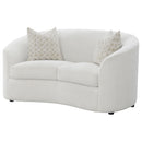  Coaster Furniture Rainn 509172 Boucle Upholstered Sloped Arm Loveseat - Latte IMAGE 3