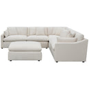  Coaster Furniture Hobson 551453 Square Upholstered Ottoman - Ivory IMAGE 4