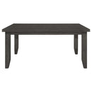  Coaster Furniture Dalila 102721GRY Rectangular 66-inch Wood Dining Table - Dark Grey IMAGE 2