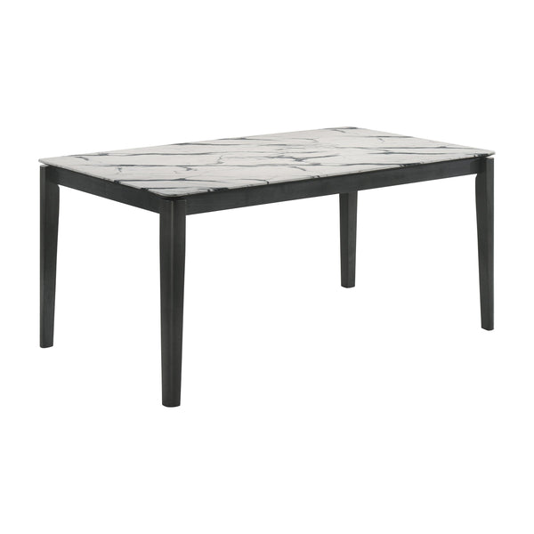 Coaster Furniture Stevie Dining Table with Faux Marble Top 115111WG IMAGE 1