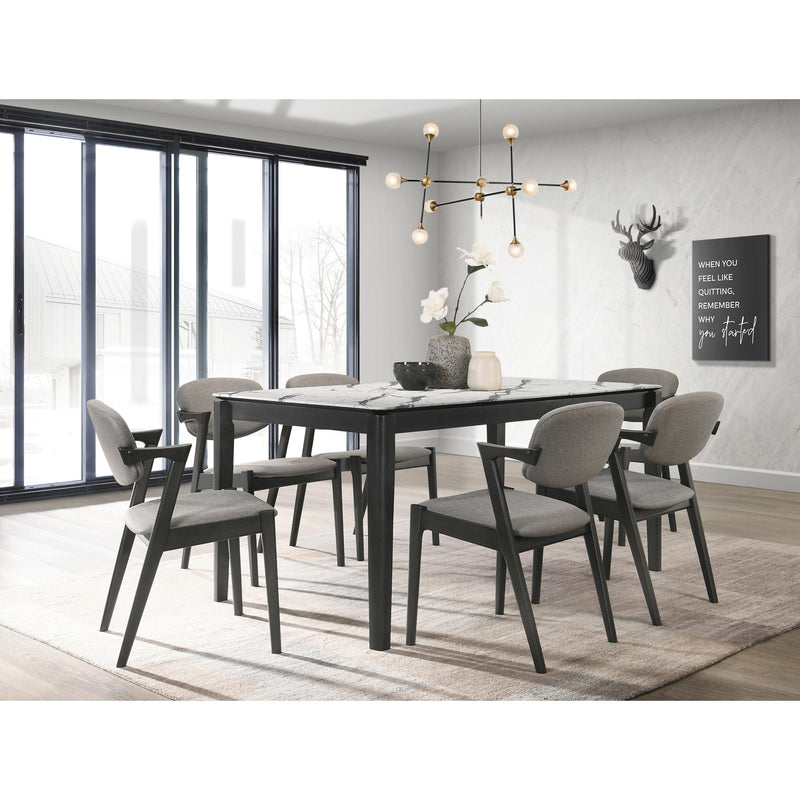Coaster Furniture Stevie Dining Table with Faux Marble Top 115111WG IMAGE 5
