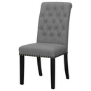  Coaster Furniture Alana 115162 Fabric Upholstered Dining Side Chair - Grey IMAGE 3