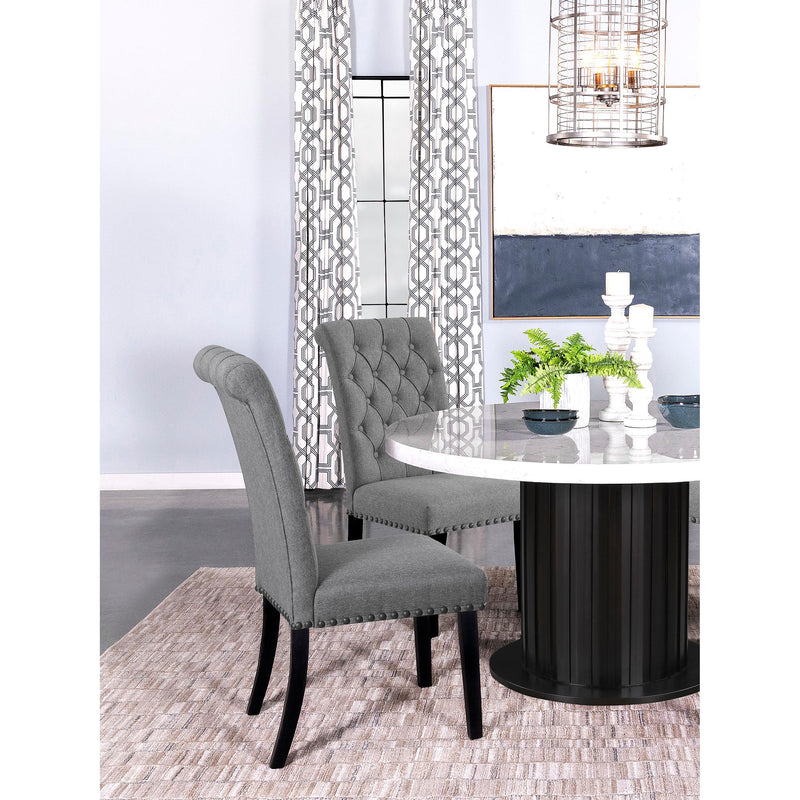 Coaster Furniture Alana 115162 Fabric Upholstered Dining Side Chair - Grey (Set of 2) IMAGE 8