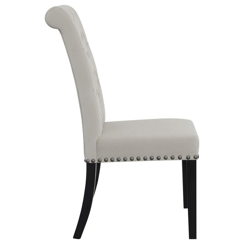 Coaster Furniture Alana 115182 Velvet Upholstered Dining Side Chair - Sand (Set of 2) IMAGE 7
