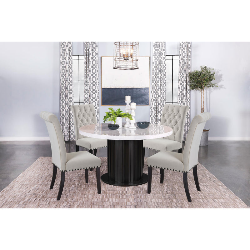 Coaster Furniture Alana 115182 Velvet Upholstered Dining Side Chair - Sand (Set of 2) IMAGE 9