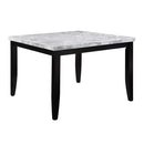 Acme Furniture Square Hussein Counter Height Dining Table with Marble Top DN01444 IMAGE 2