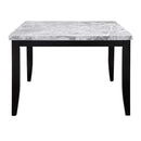 Acme Furniture Square Hussein Counter Height Dining Table with Marble Top DN01444 IMAGE 3