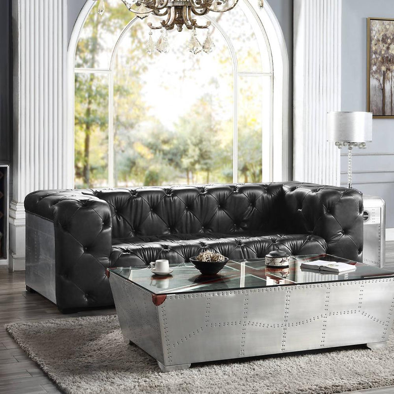 Acme Furniture Brancaster Stationary Leather Loveseat LV02285 IMAGE 1