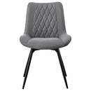  Coaster Furniture Diggs 193312 Upholstered Swivel Dining Side Chair - Grey IMAGE 2