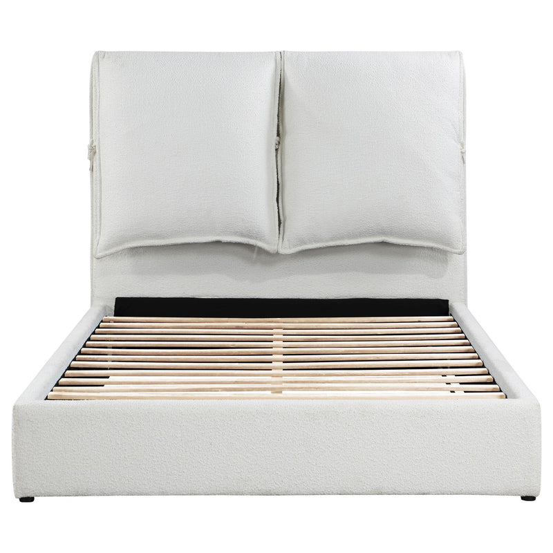 Coaster Furniture Gwendoline 306040Q Upholstered Queen Panel Bed - White IMAGE 3