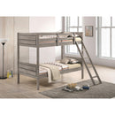  Coaster Furniture Ryder 400818 Wood Twin Over Twin Bunk Bed - Weathered Taupe IMAGE 2