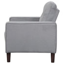  Coaster Furniture Bowen 506783 Upholstered Track Arm Tufted Accent Chair - Grey IMAGE 4