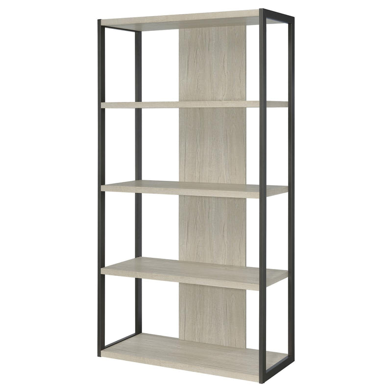  Coaster Furniture Loomis 805883 72-inch 4-shelf Bookshelf - Whitewashed Grey IMAGE 4