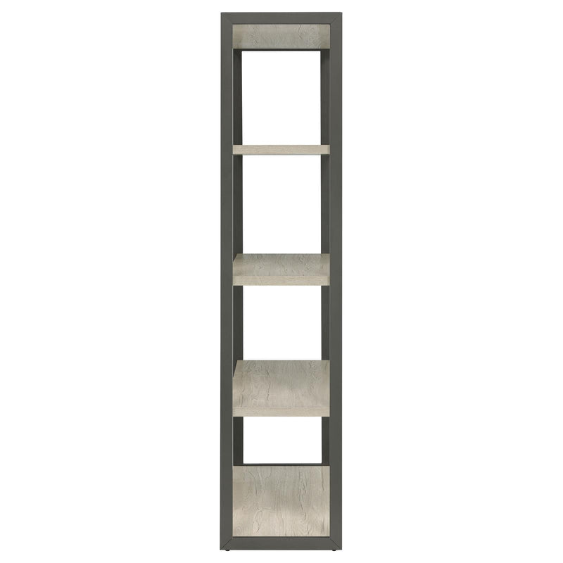  Coaster Furniture Loomis 805883 72-inch 4-shelf Bookshelf - Whitewashed Grey IMAGE 5