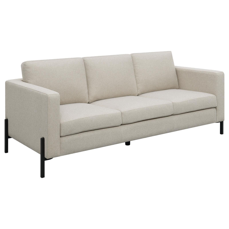  Coaster Furniture Tilly 509901 Upholstered Track Arm Sofa - Oatmeal IMAGE 1