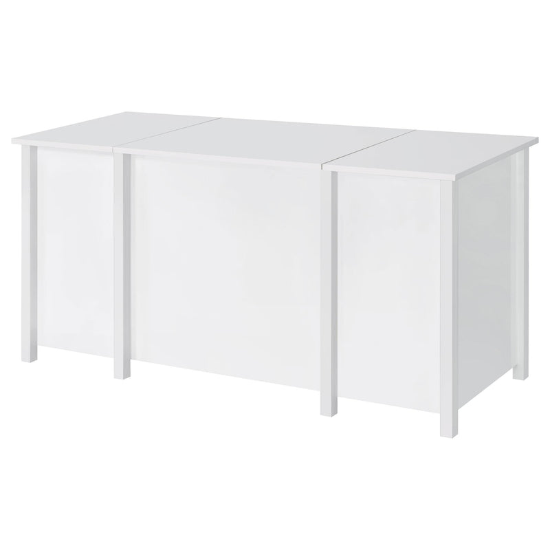 Coaster Furniture Dylan 801573 4-Drawer Lift Top Office Desk - White IMAGE 7