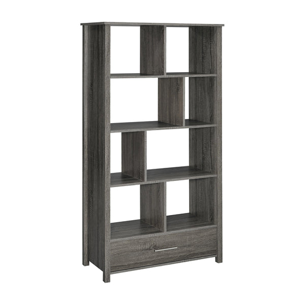  Coaster Furniture Dylan 801577 68-inch 4-shelf Storage Bookshelf - Weathered Grey IMAGE 1
