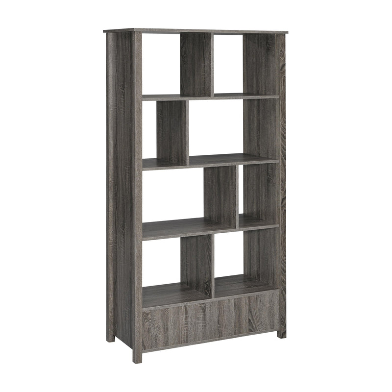  Coaster Furniture Dylan 801577 68-inch 4-shelf Storage Bookshelf - Weathered Grey IMAGE 6