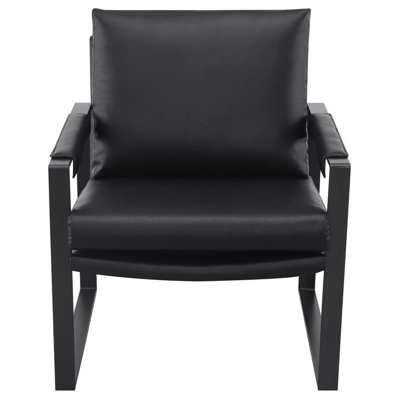 Coaster Furniture Rosalind 903021 Upholstered Track Arm Accent Chair - Black IMAGE 3