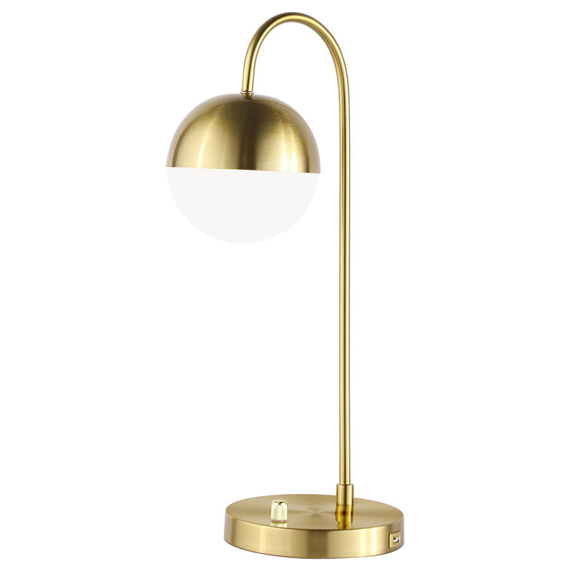  Coaster Furniture Merrick 920216 21-inch Spherical Arched Bedside Table Lamp - Gold IMAGE 3
