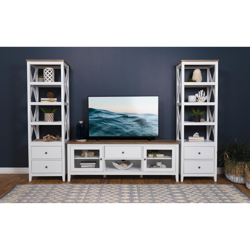 Coaster Furniture Angela 708253-SET 3-piece Entertainment Center with 67" TV Stand - Brown/White IMAGE 8