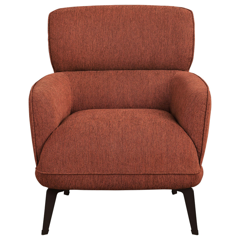  Coaster Furniture Andrea 903081 Upholstered Crecent Arm Accent Chair - Orange IMAGE 3