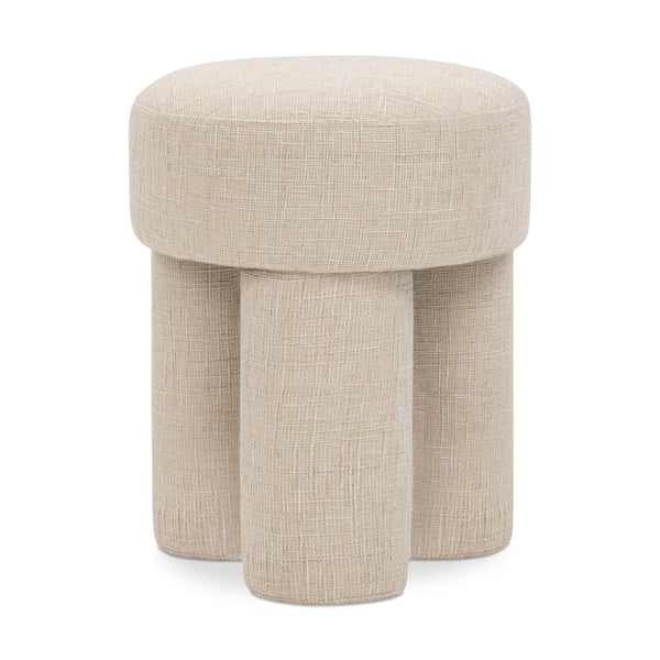Meridian Larson Beige Polyester Fabric Ottoman/Stool IMAGE 1