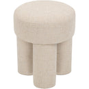 Meridian Larson Beige Polyester Fabric Ottoman/Stool IMAGE 3