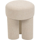 Meridian Larson Beige Polyester Fabric Ottoman/Stool IMAGE 4